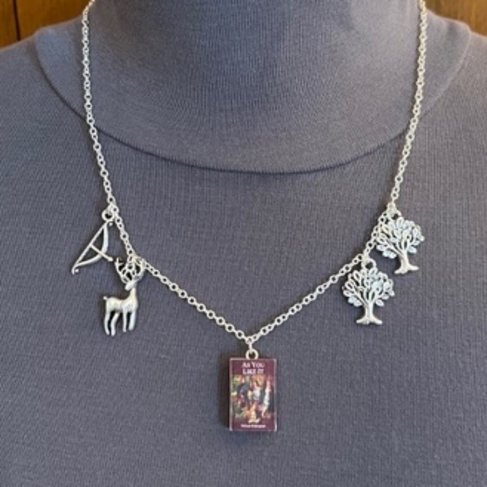 As You Like It by William Shakespeare Handmade Literature Necklace, Book Cover